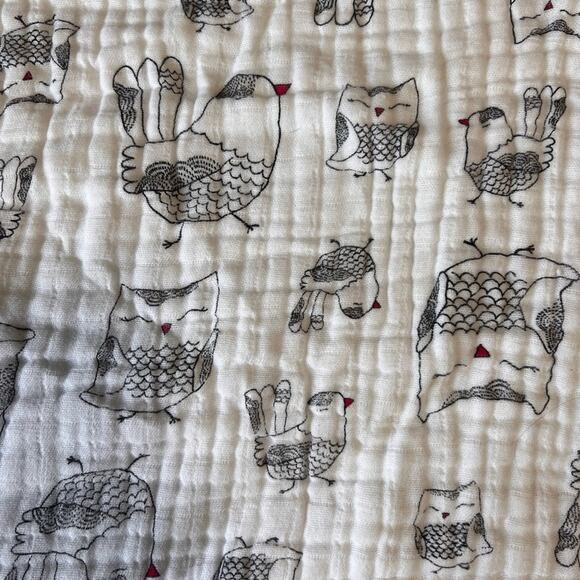 Aden + Anais Baby Security Blanket Lovey 100% Organic Cotton Owl Print - Picture 4 of 7